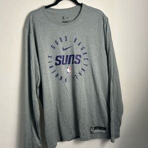NBA Men's Gray Phoenix Suns Long Sleeve Shirt Size XL